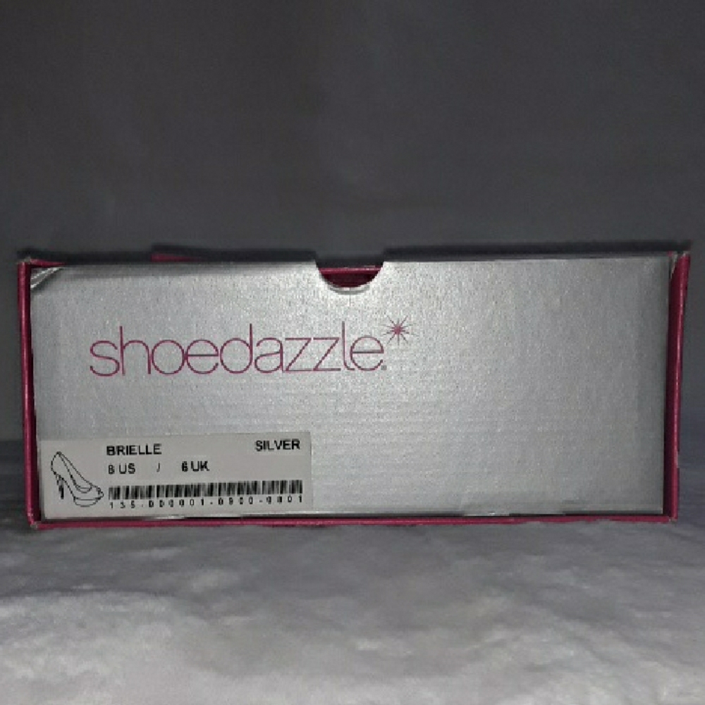 **SOLD** Silver Peep Toe Heels - Picture 11 of 11